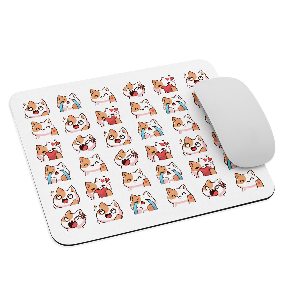 ALFOMBRILLA DE RATÓN con diseño de expresoines gatos kawaii – Antideslizante