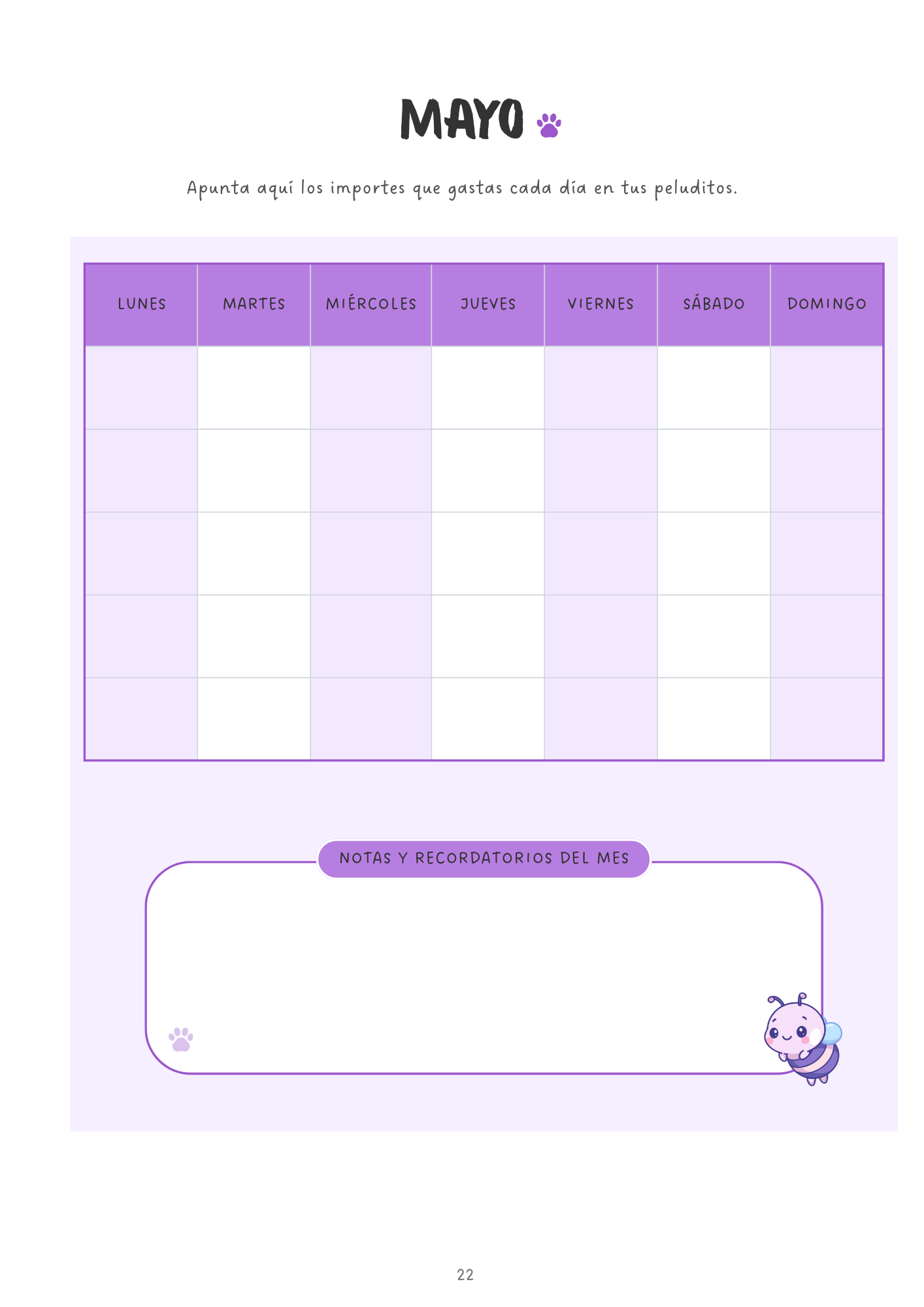 Planner Financiero para Mascotas