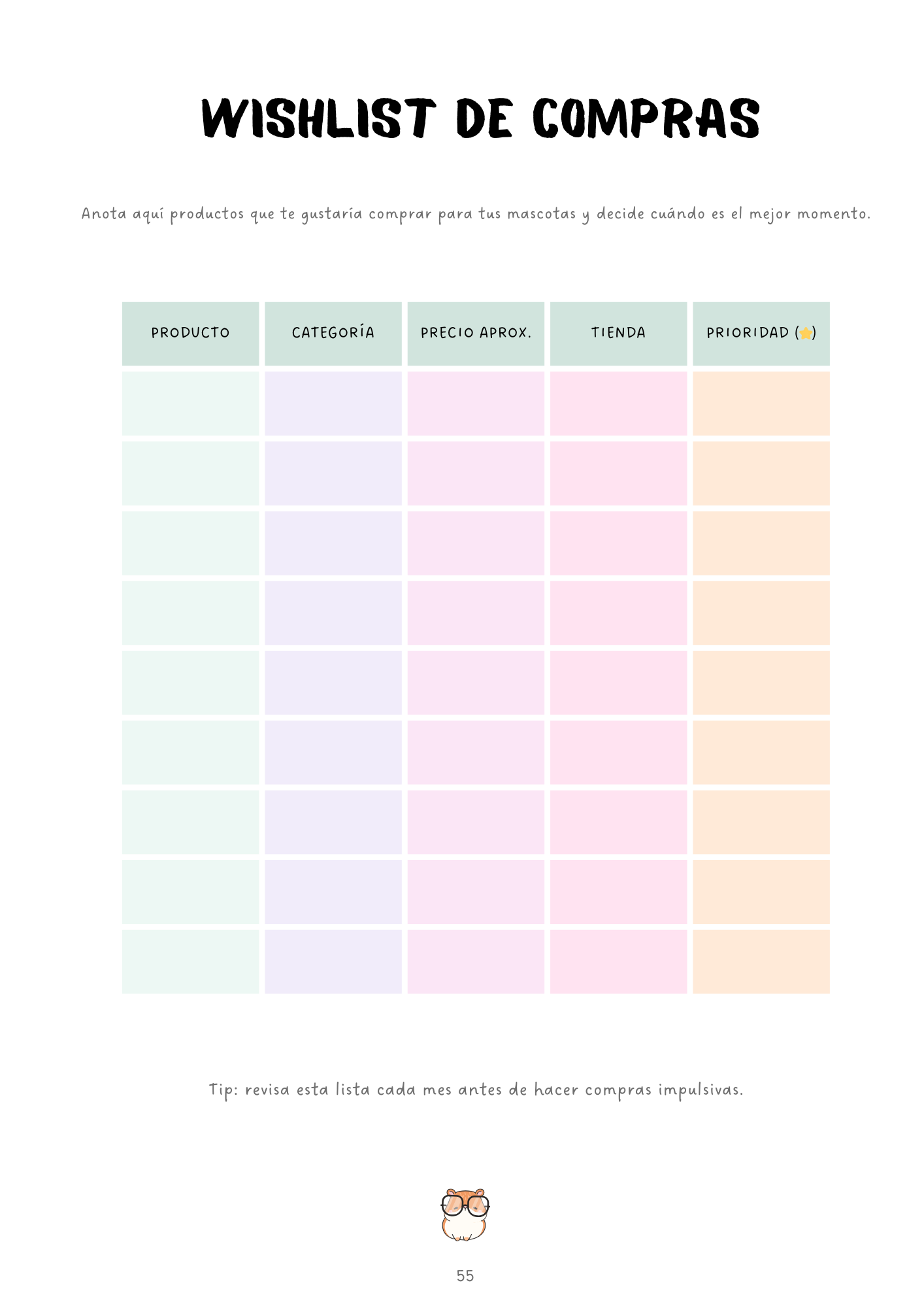 Planner Financiero para Mascotas