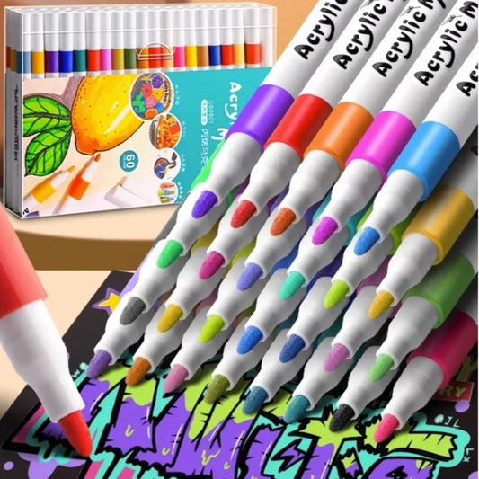 KISSBUTY Acrylic Paint Art Marker (12-60 Colors)