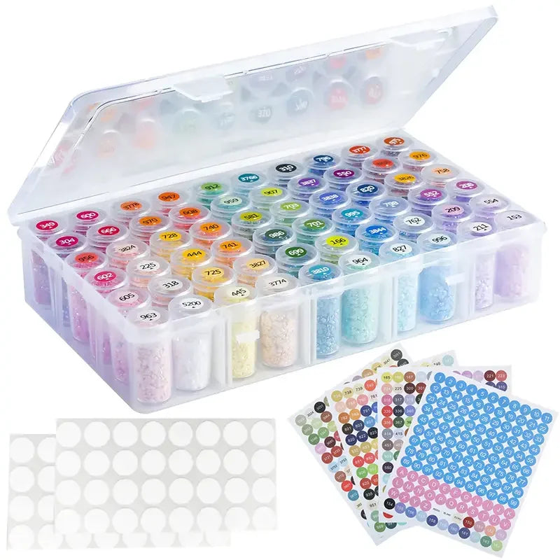 RUOPOTY Diamond Painting Container Case (60 Bottles)