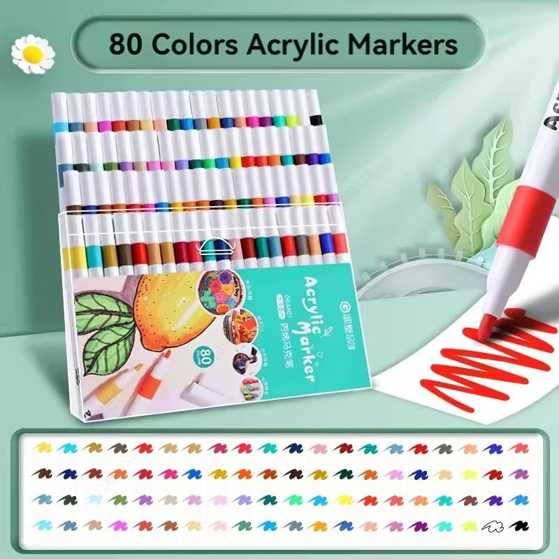 KISSBUTY Acrylic Paint Art Marker (12-60 Colors)