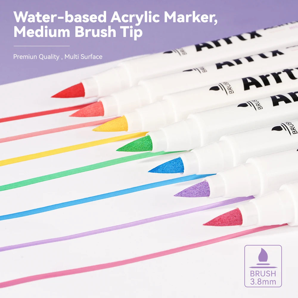 ARRTX Acrylic Paint Marker Brush (30/36 Colors)