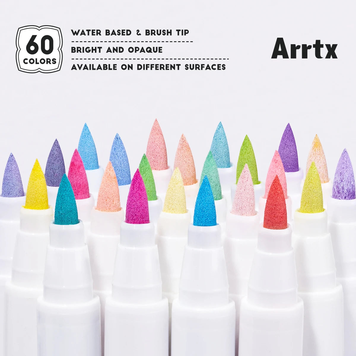 ARRTX Acrylic Paint Markers Brush (60 Colors)