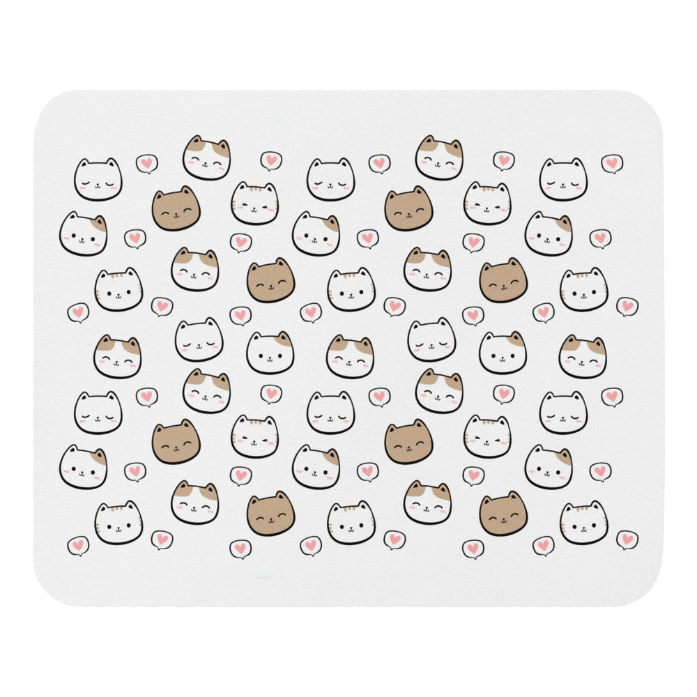 ALFOMBRILLA DE RATÓN con diseño de gatos corazón – Antideslizante