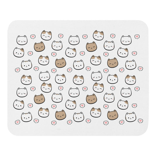 ALFOMBRILLA DE RATÓN con diseño de gatos corazón – Antideslizante