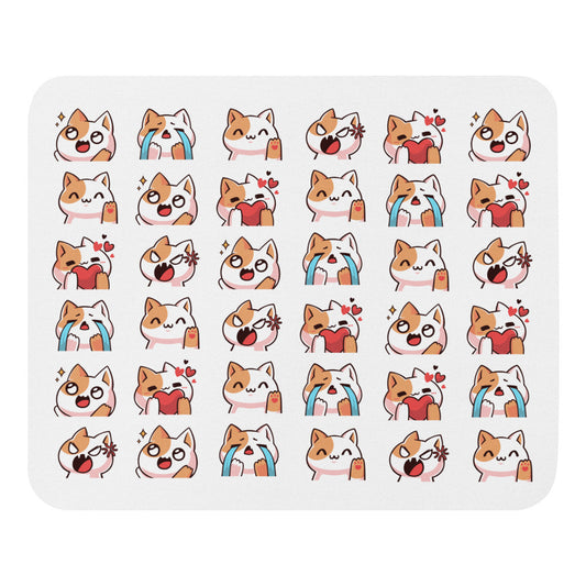 ALFOMBRILLA DE RATÓN con diseño de expresoines gatos kawaii – Antideslizante