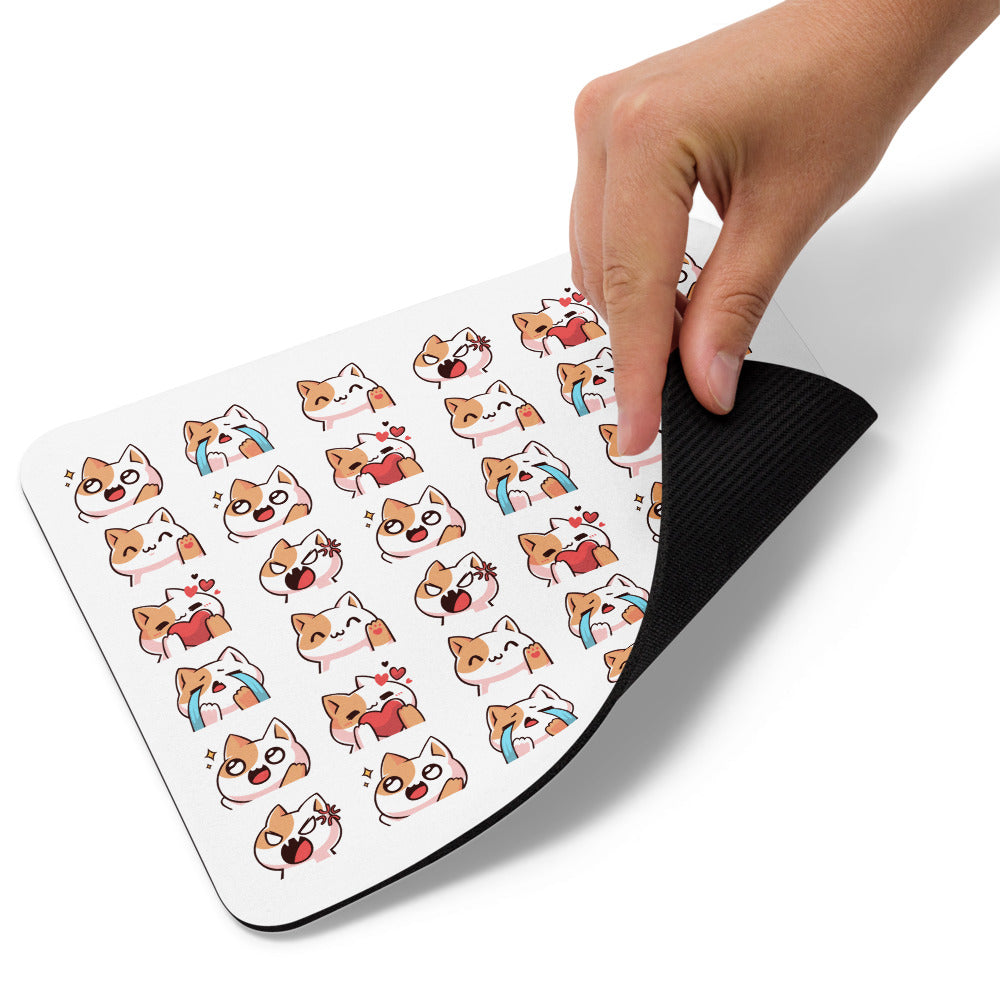 ALFOMBRILLA DE RATÓN con diseño de expresoines gatos kawaii – Antideslizante