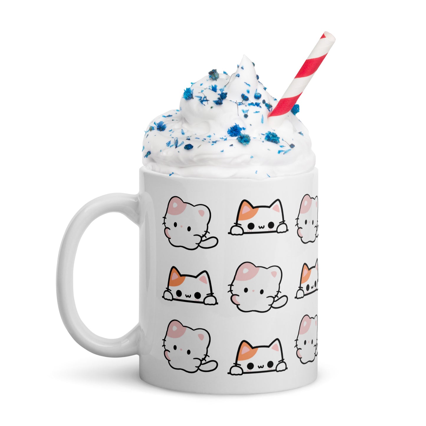 TAZA CERÁMICA blanca con gatitos