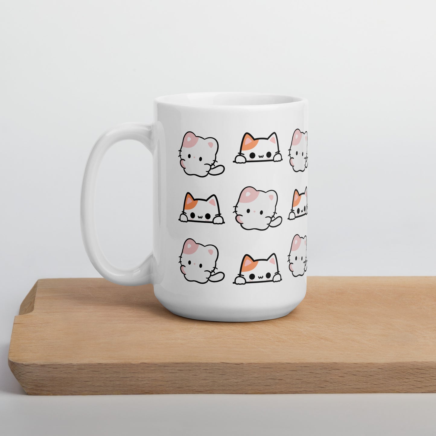 TAZA CERÁMICA blanca con gatitos